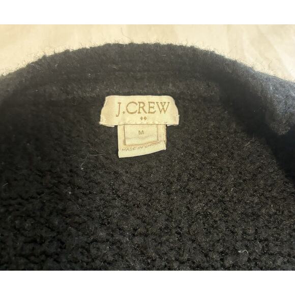J.Crew Women’s Size M Cardigan Sweater Wool Blend Black Lagenlook Grunge Goth - Picture 6 of 9